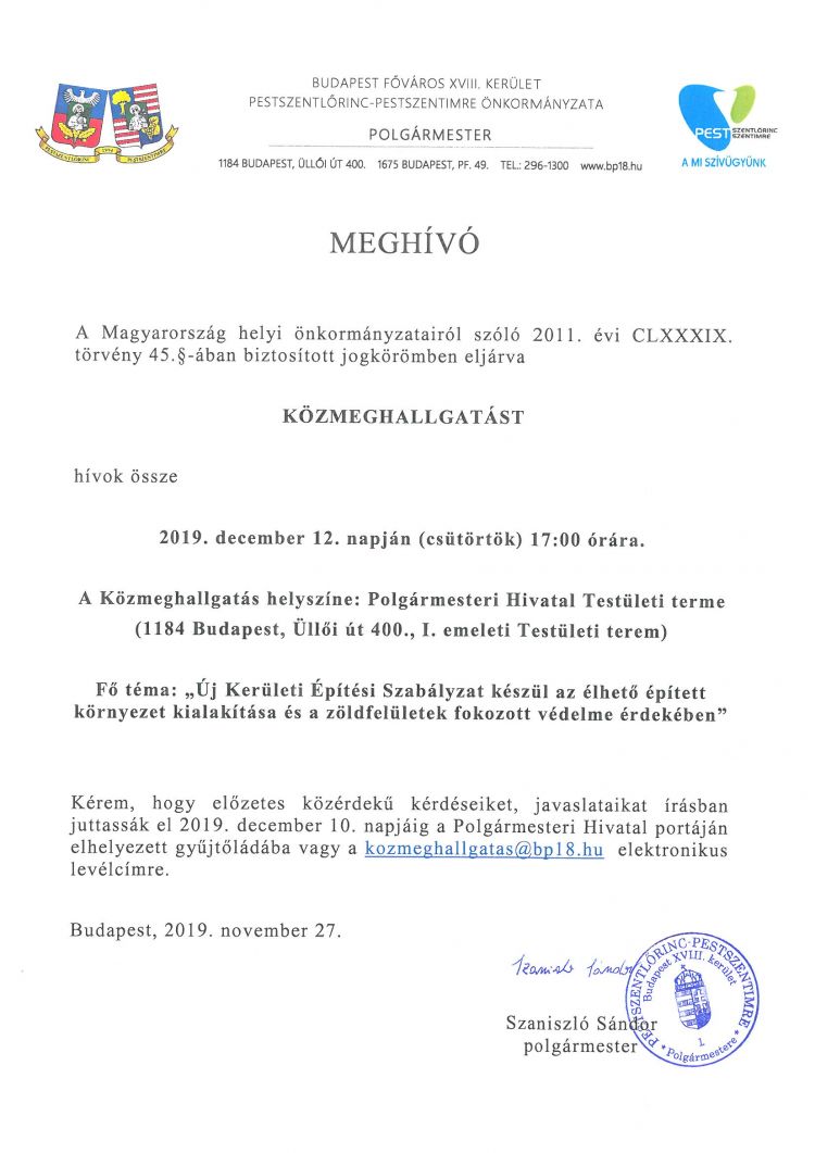 Közmeghallgatás 2019december12 meghívó