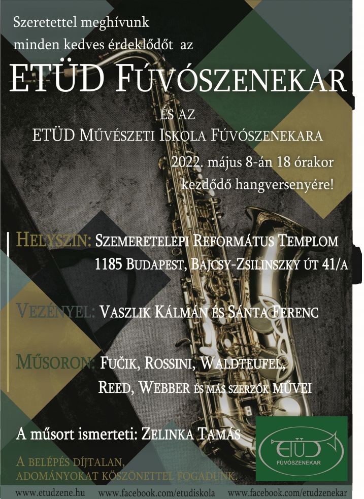 Plakát 2022 ETÜD Fúvószenekar