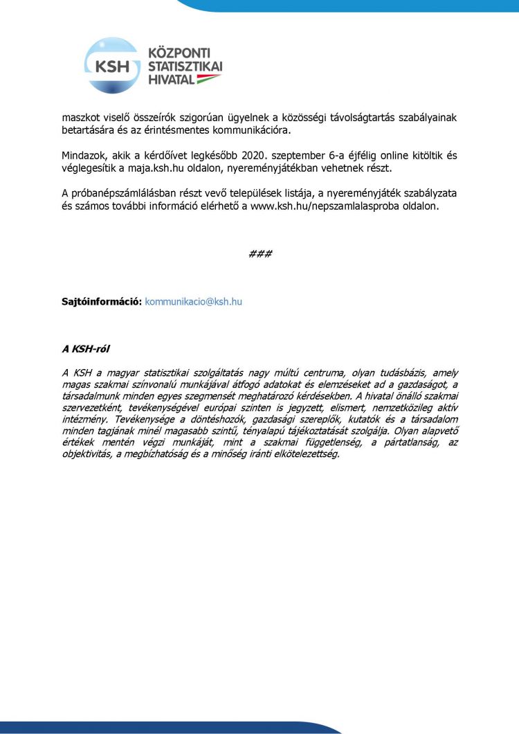 KSH Probanepszamlalas sajtokozlemeny végleges Oldal 2