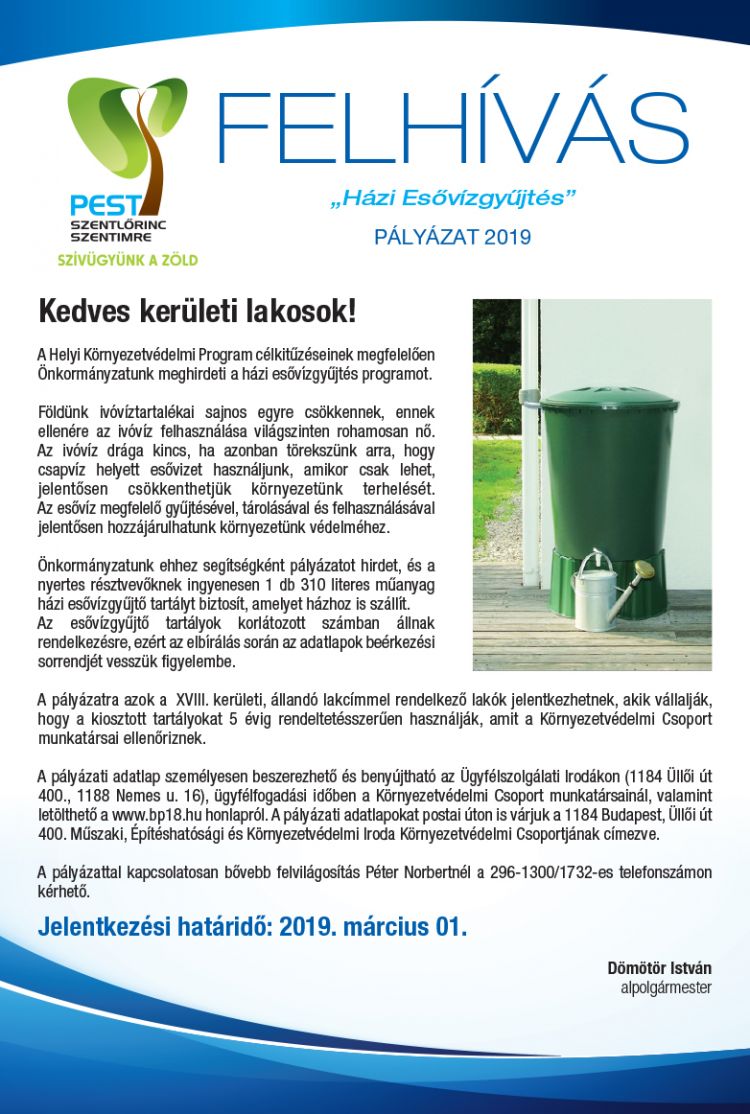 BP18 felhivas esoviz 2019