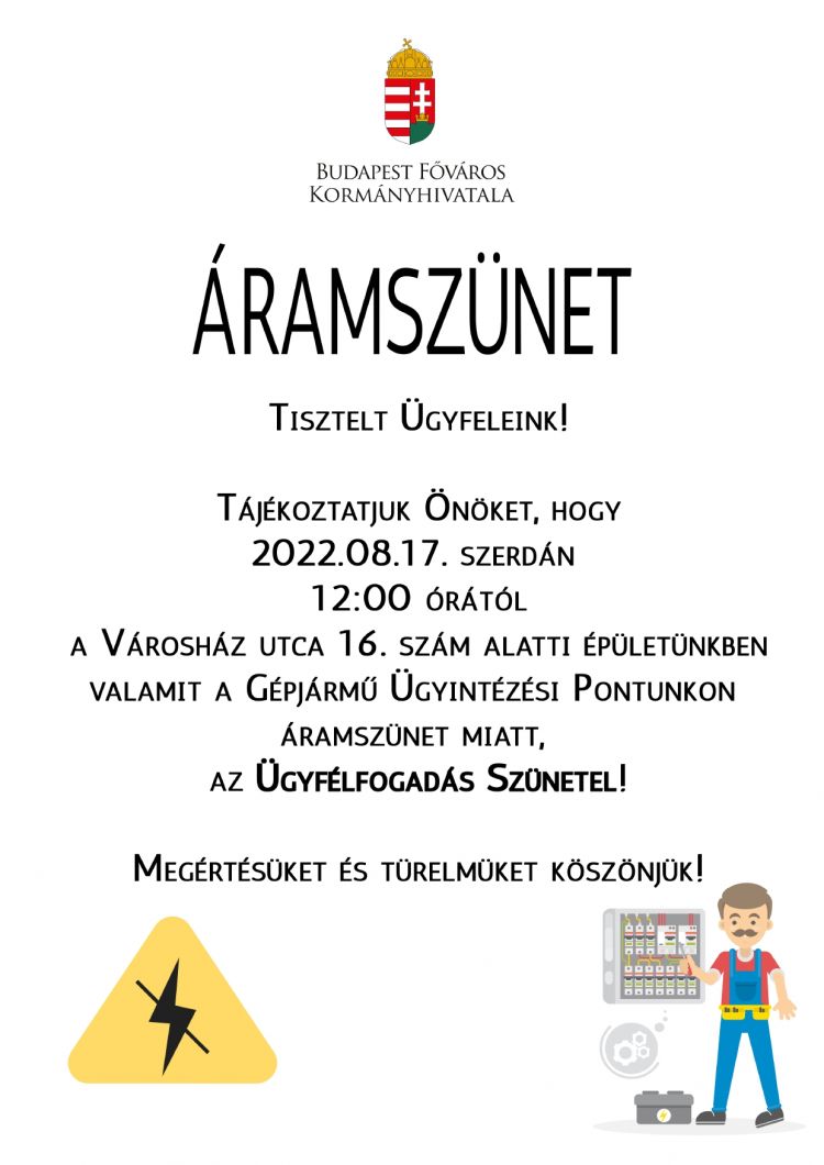 áramszünet Városház GÜP page 0001