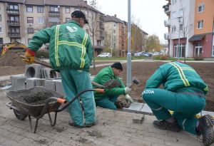 Útlezárás a Városház utcában