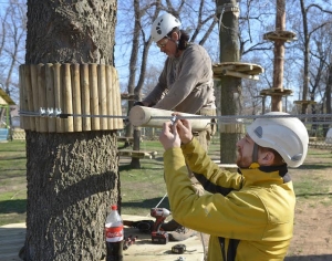 Kalandpálya és lőtér a Bókay-kertben